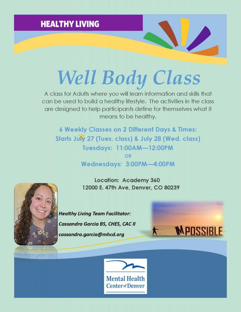 Well Body flyer 2 class offerings Well Body flyer 2 class offerings
